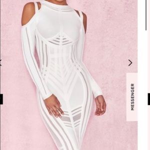House of CB White MIDI Bodycon Dress.